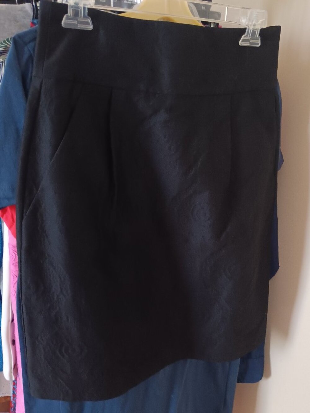 NWT Theory Summer Cotton Black Flower Imprinted Skirt Size 8